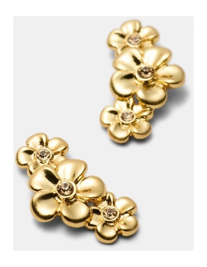 Garden Climber Stud Earrings in Gold image 3