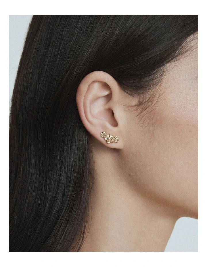 Garden Climber Stud Earrings in Gold image 4