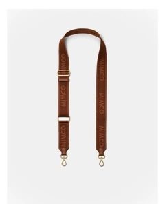 Stripe Webbing Bag Strap in Walnut