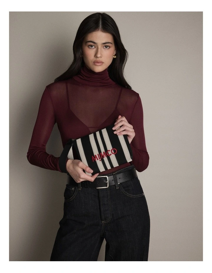 Blondie Pouch in Black Stripe image 2
