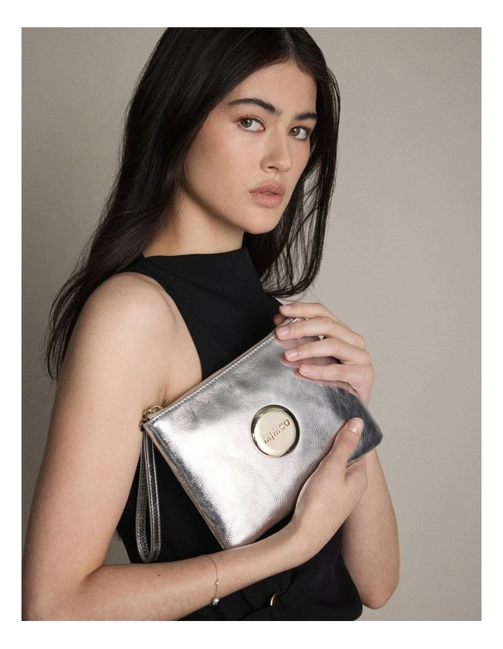 Mim Pouch in Silver image 2