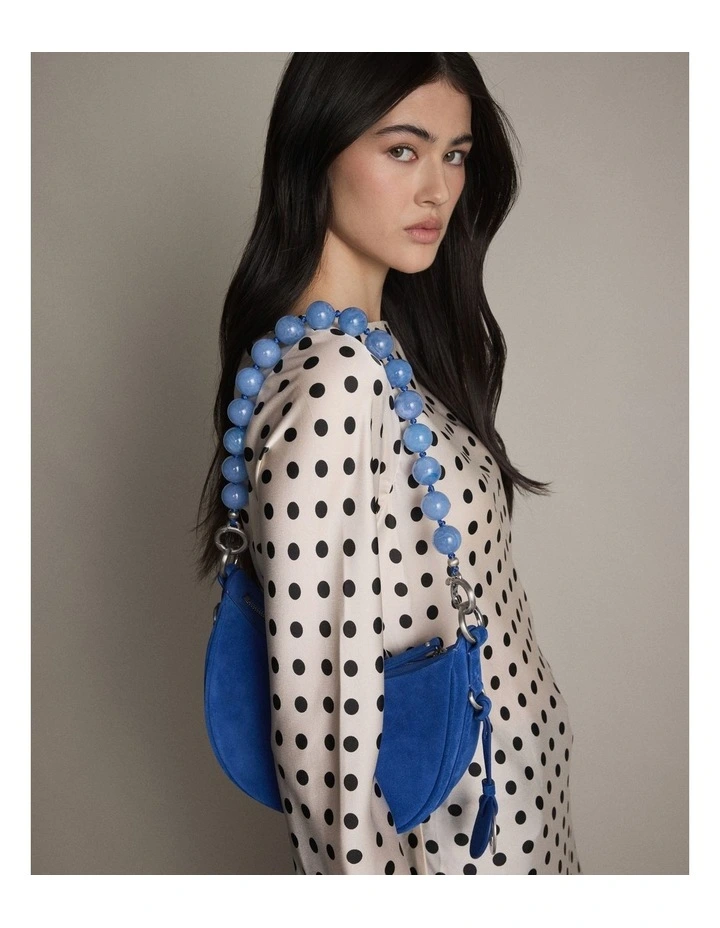 Lady M Bag Necklace in Cornflower Blue image 2