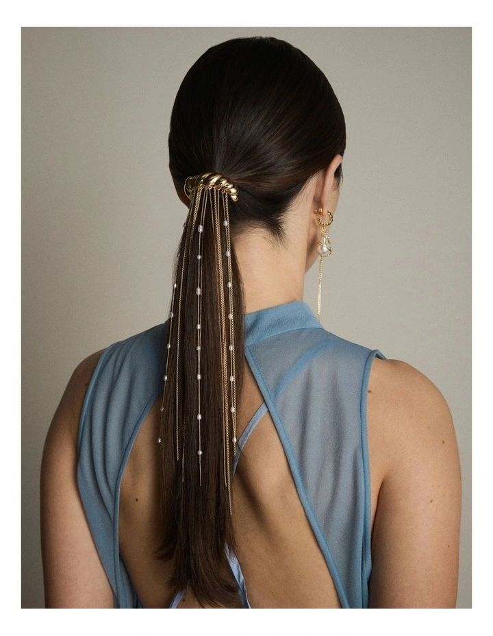 Enlace Pony Hair Cuff in Gold image 2
