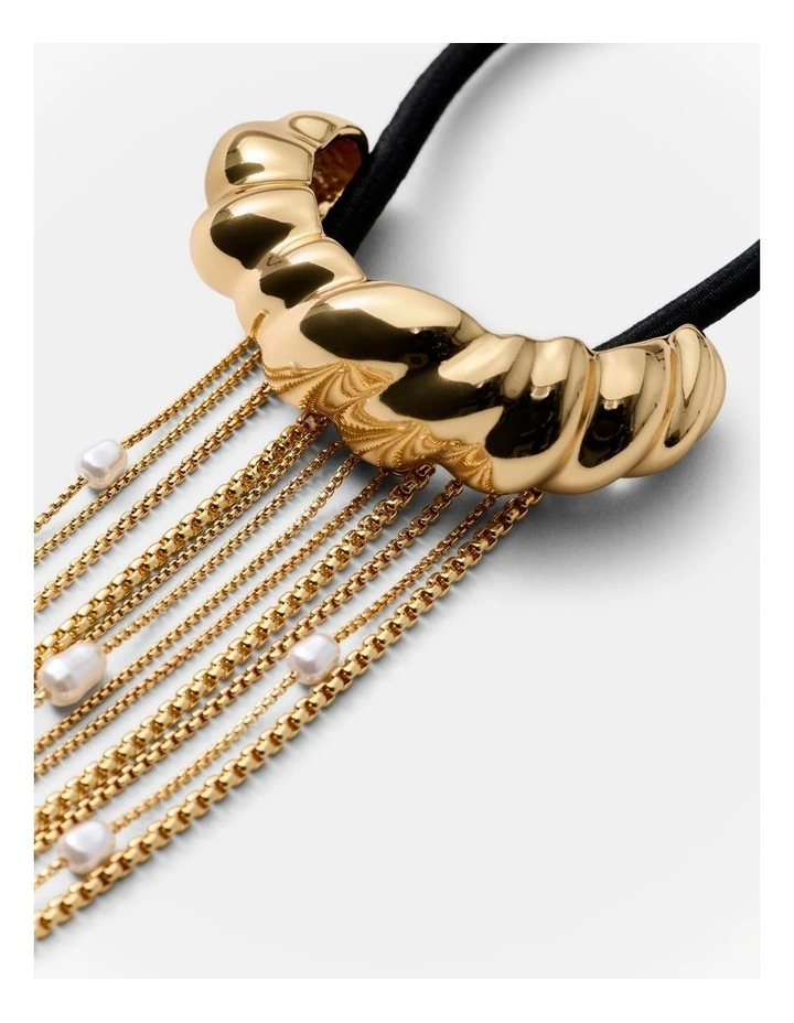 Enlace Pony Hair Cuff in Gold image 3