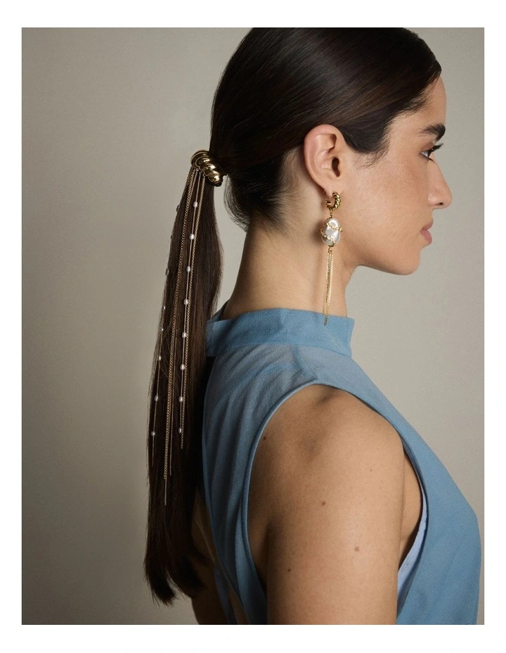 Enlace Pony Hair Cuff in Gold image 4