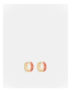Enamour Huggie Earrings in Chilli Red