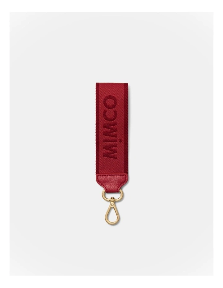 Stripe Webbing Wrist Strap in Red image 1