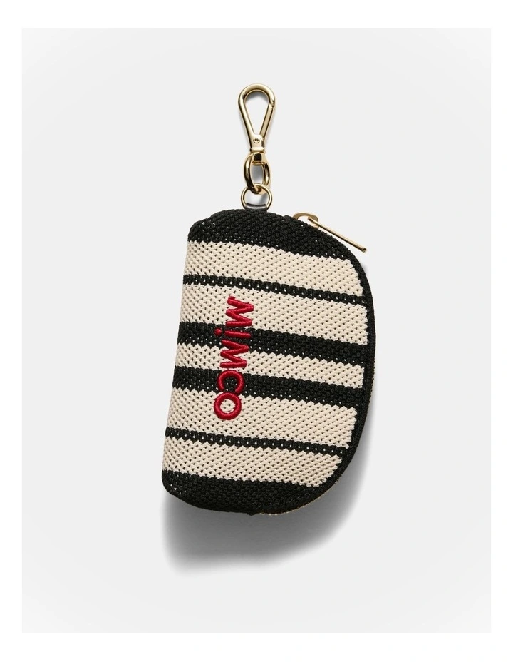 Blondie Coin Purse Charm in Black Stripe image 1