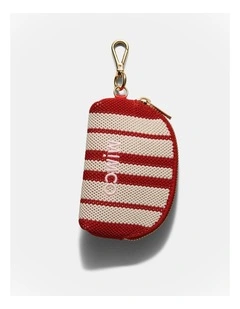 Blondie Coin Purse Charm in Red Stripe