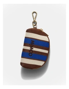 Blondie Coin Purse Charm in Cobalt Stripe