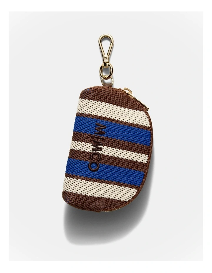 Blondie Coin Purse Charm in Cobalt Stripe image 1