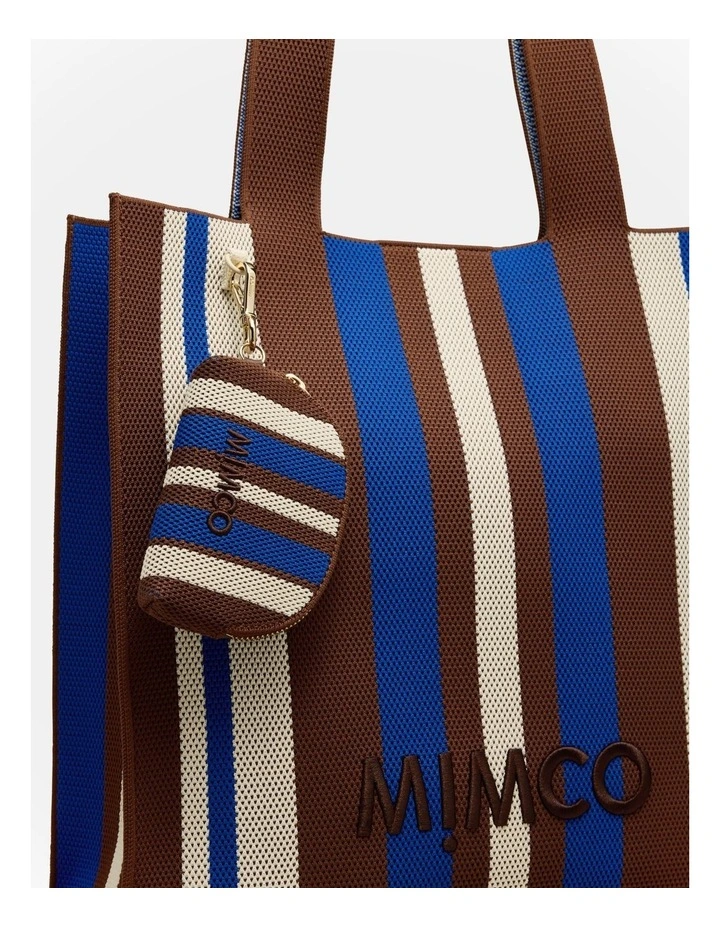Blondie Coin Purse Charm in Cobalt Stripe image 2