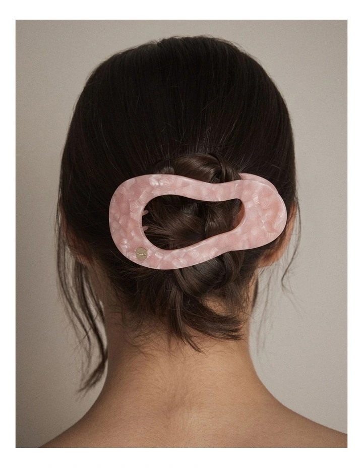 Marlow Flat Claw Clip Hair in Pink image 2