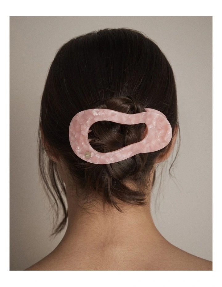 Marlow Flat Claw Clip Hair  in Pink image 2