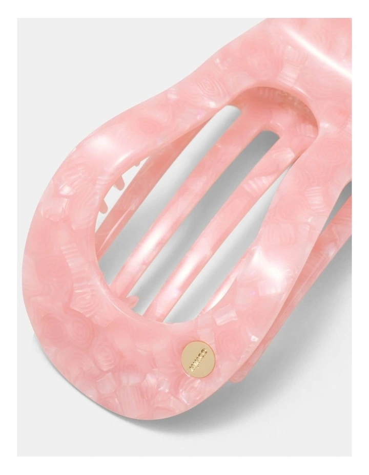 Marlow Flat Claw Clip Hair  in Pink image 3