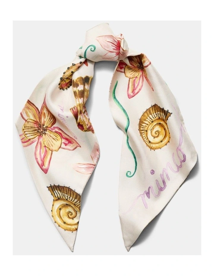 Oleander Thin Scarf Hair  in Multicolour image 3