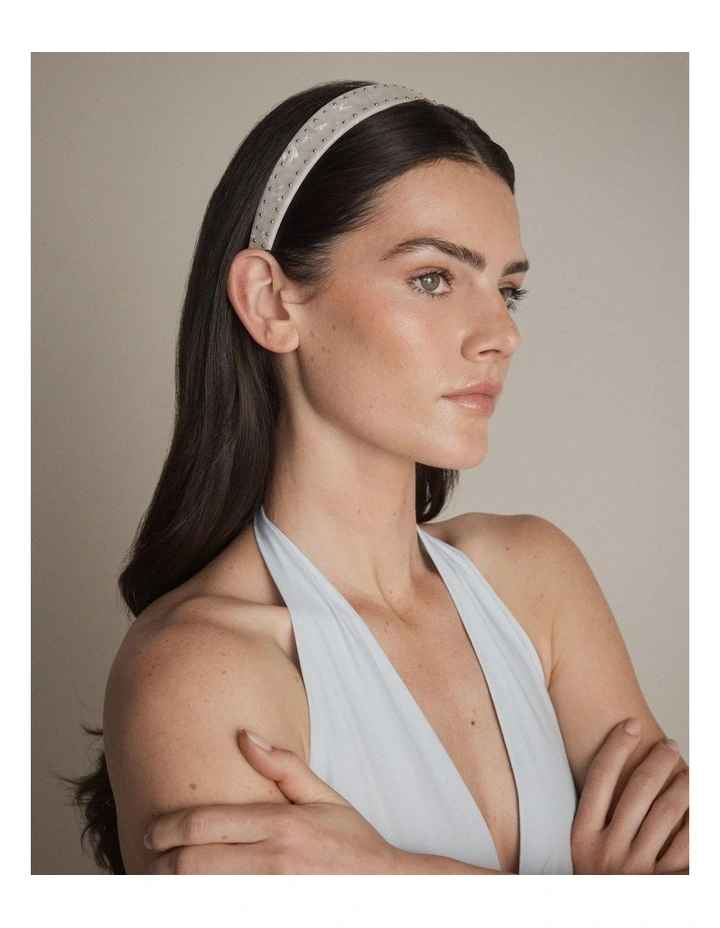 Alina Alice Band Hair in Pearl image 2