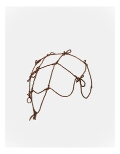 Azealia Bead Hat Hair  in Chocolate