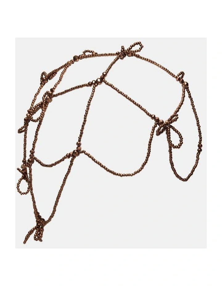 Azealia Bead Hat Hair  in Chocolate image 1