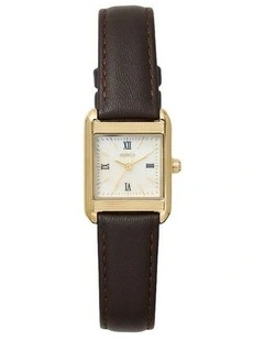 Vintage Era Leather Watch Watch  in Chocolate