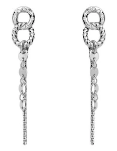 Lumi Drop Earrings Ear in Silver