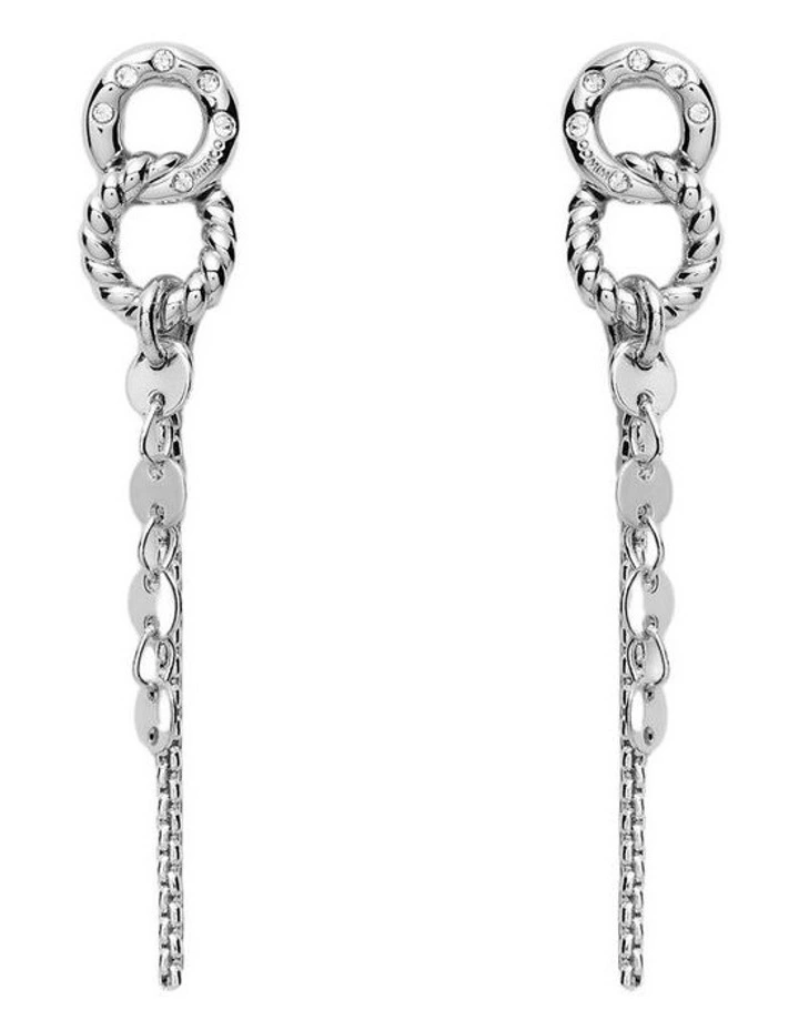 Lumi Drop Earrings Ear  in Silver image 1