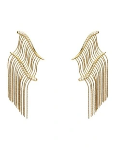 Sway Fringe Earrings Ear  in Gold