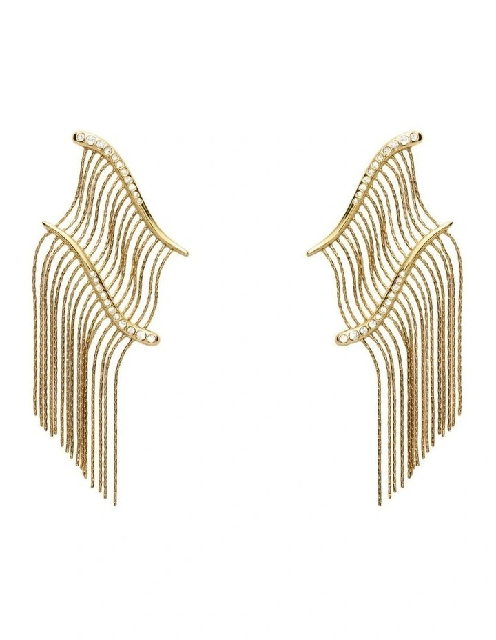 Sway Fringe Earrings Ear  in Gold image 1
