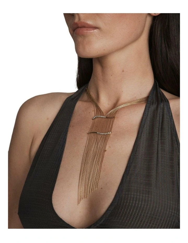 Sway Necklace Neck  in Gold image 5
