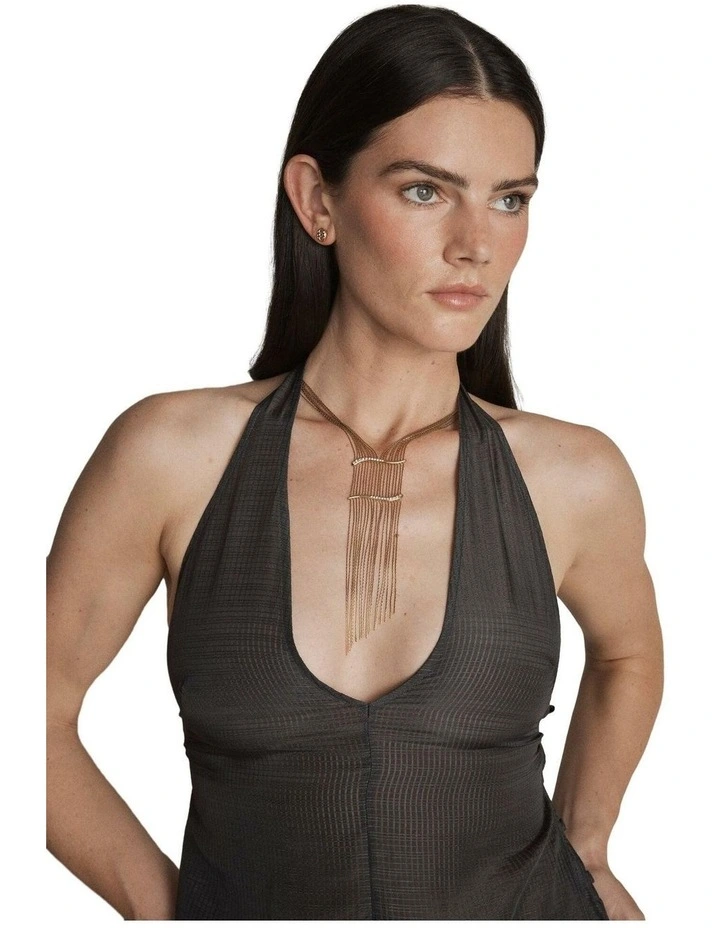 Sway Necklace Neck  in Gold image 6