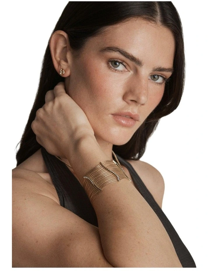Sway Bracelet Wrist  in Gold image 2