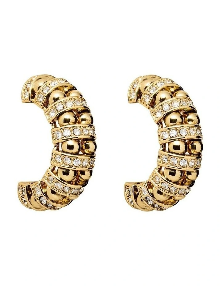 Sun Drift Hoop Earrings Ear  in Gold image 1