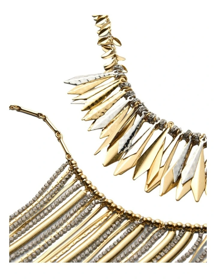 Sun Drift Neck Duo Neck  in Gold Silver image 3
