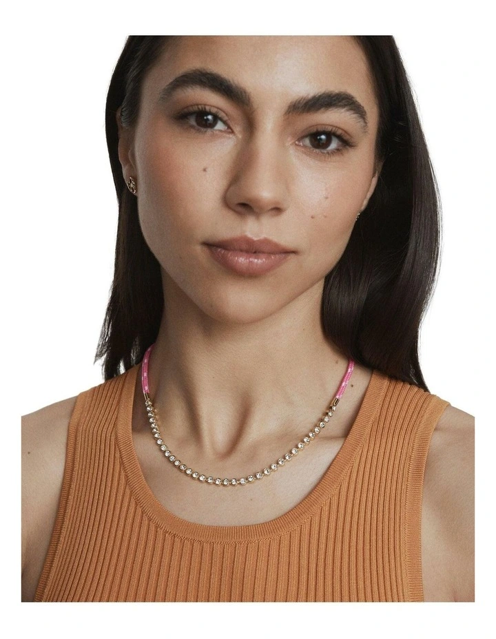 Pacifica Necklace Neck  in Fuchsia image 4