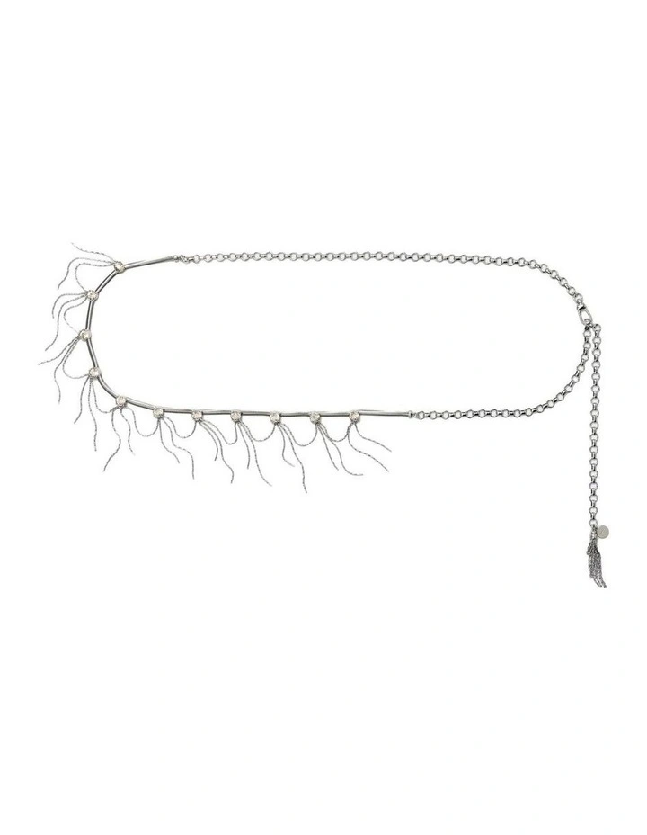 Sway Tassel Belt Neck in Silver image 1
