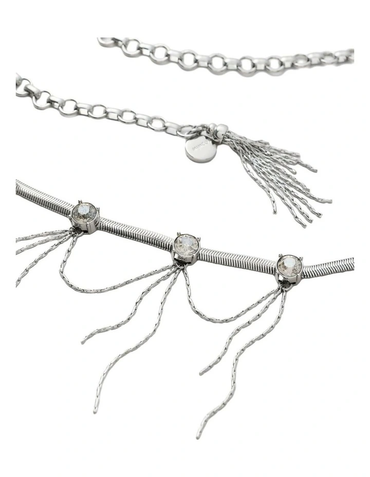 Sway Tassel Belt Neck in Silver image 3