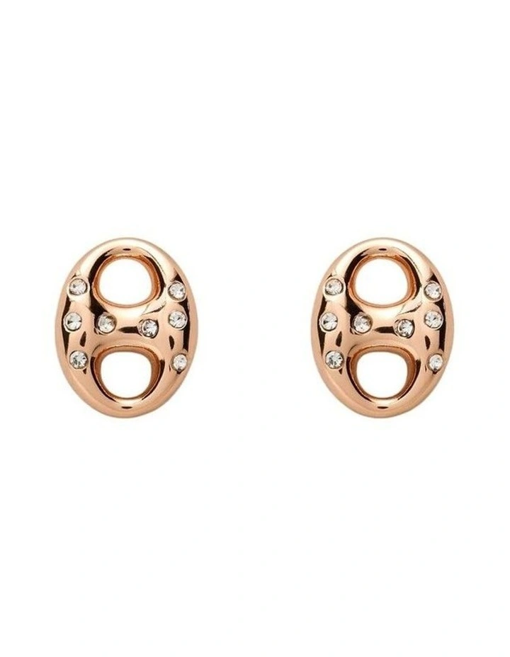 Marina Stud Earrings Ear in Rose Gold image 1