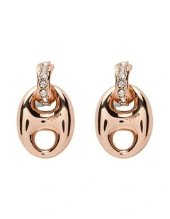 Marina Link Stud Earrings Ear  in Rose Gold