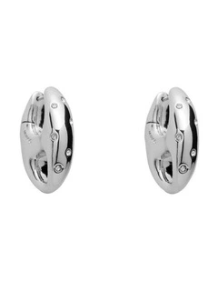Marina Huggie Earrings Ear  in Silver
