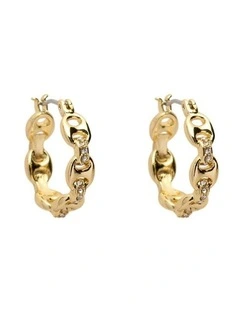 Marina Mini Hoop Earrings Ear in Gold