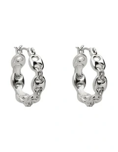 Marina Mini Hoop Earrings Ear  in Silver