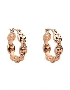 Marina Mini Hoop Earrings Ear  in Rose Gold