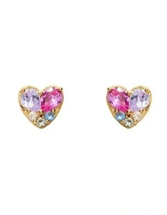 Esme 925 Sterling Silver Stud Earrings Ear  in Multicolour