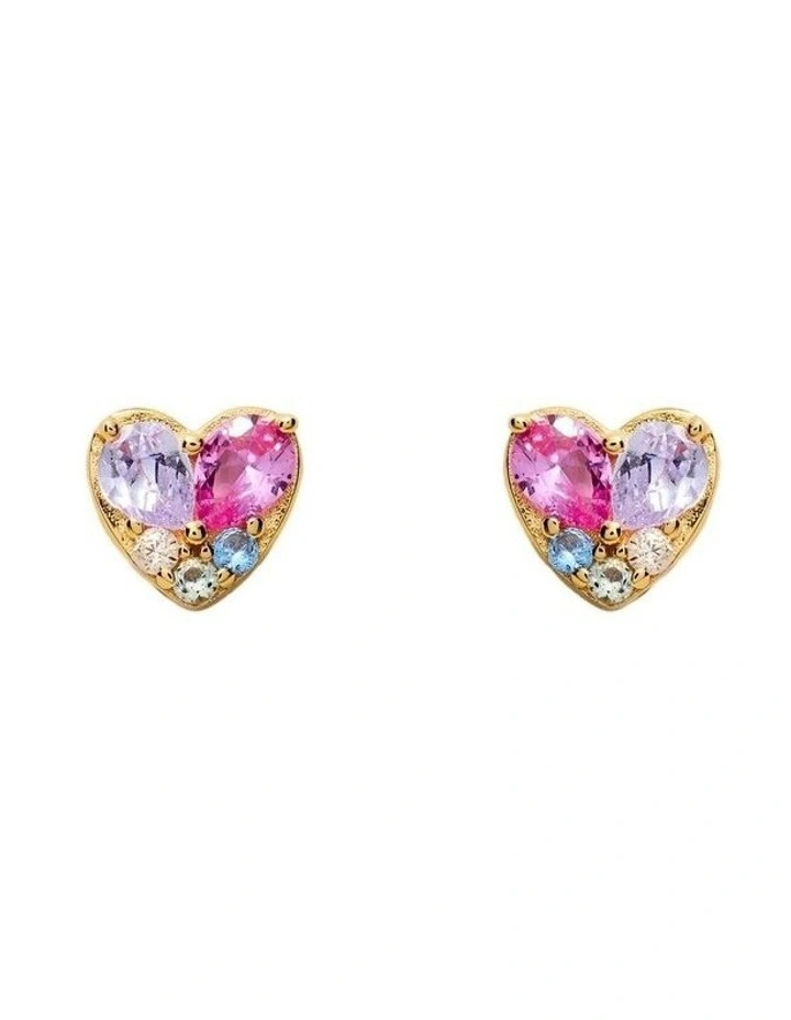 Esme 925 Sterling Silver Stud Earrings Ear  in Multicolour image 1