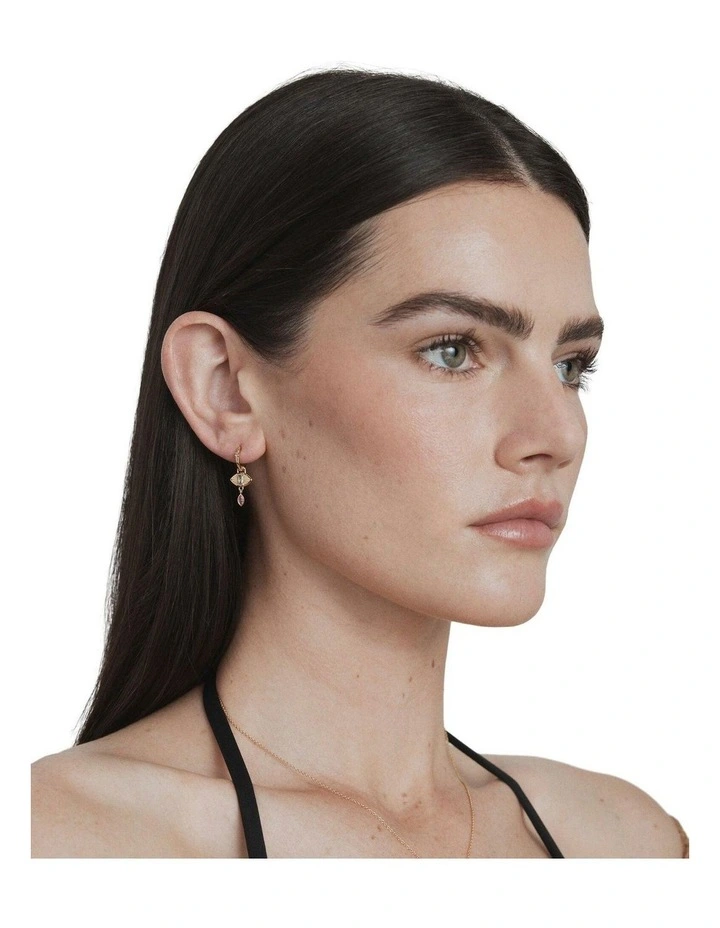 Blink Huggie Earrings Ear in Multicolour image 2