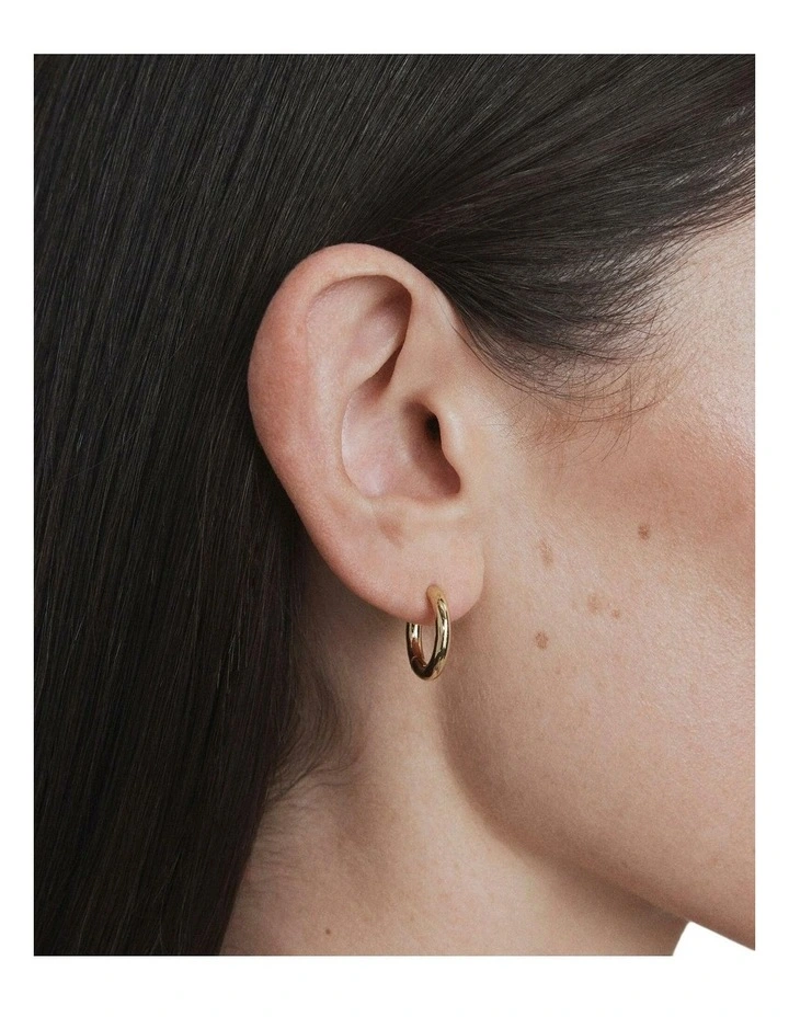 Oleander Link Earrings Ear  in Off White image 4