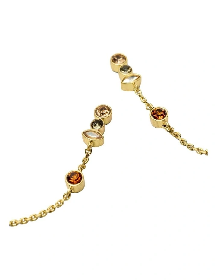 Refina Drop Earrings Ear in Caramel image 3
