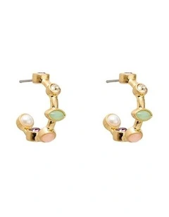 Refina Small Hoop Earrings Ear  in Multicolour