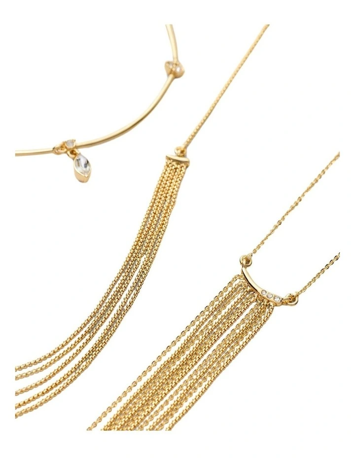 Sway Neck Trio Necklace Neck in Gold image 3
