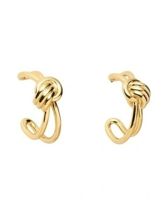 In Knots Hoop Earrings Ear  in Gold